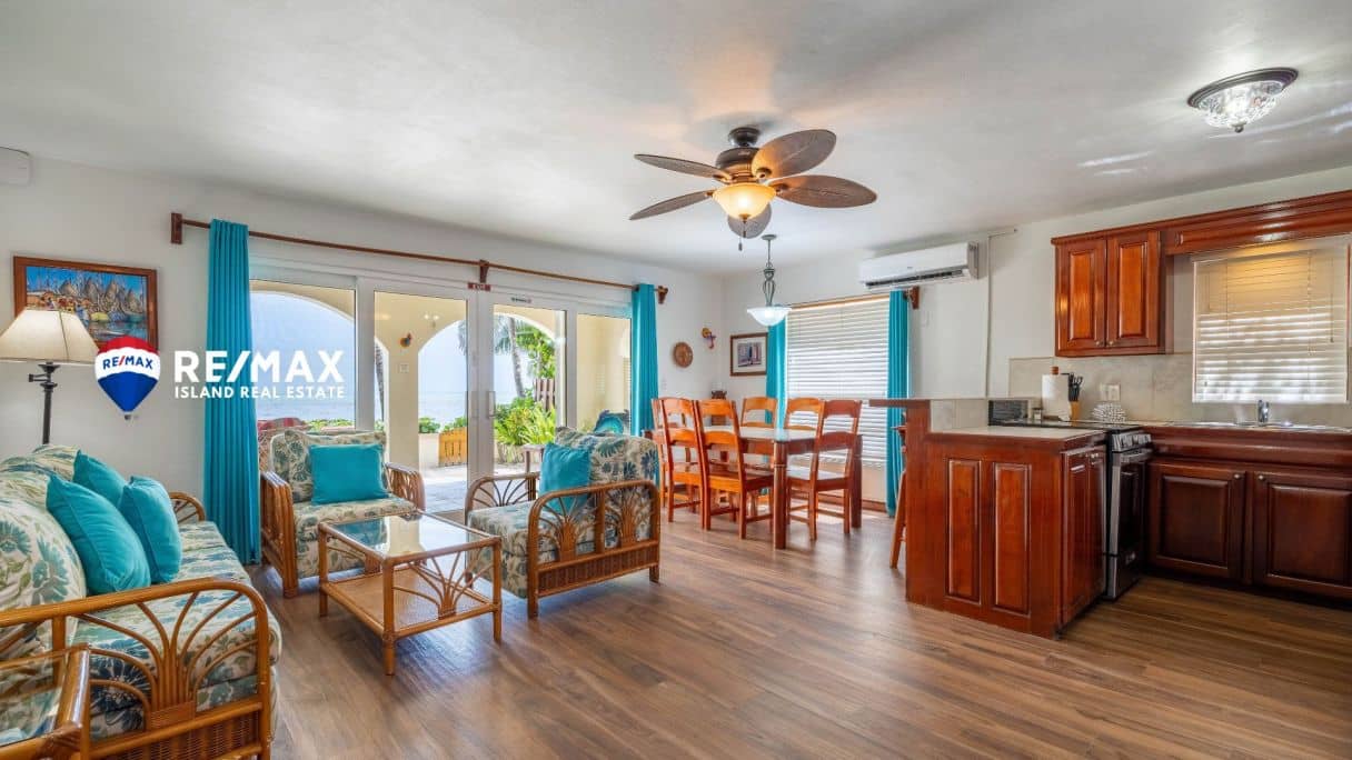 Beachfront Two-Bedroom at The Palms Oceanfront Suites | Rare Ground-Floor Residence Under US$400K — Ambergris Caye, Belize