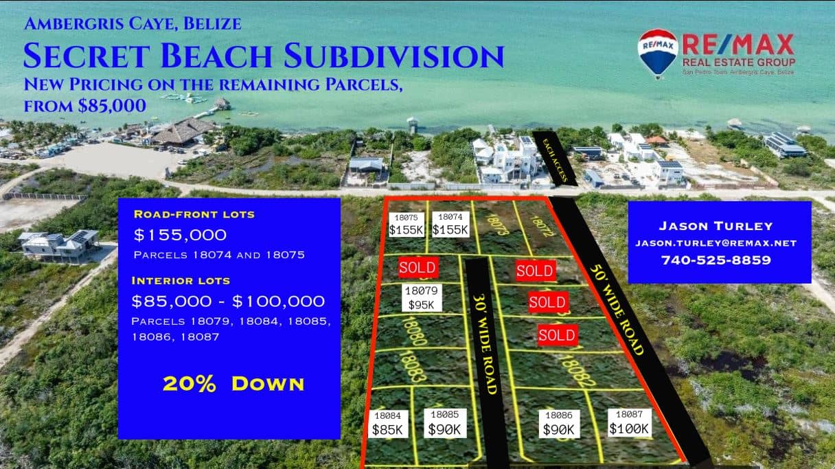 Secret Beach – Affordable Main Road with Financing — Ambergris Caye, Belize